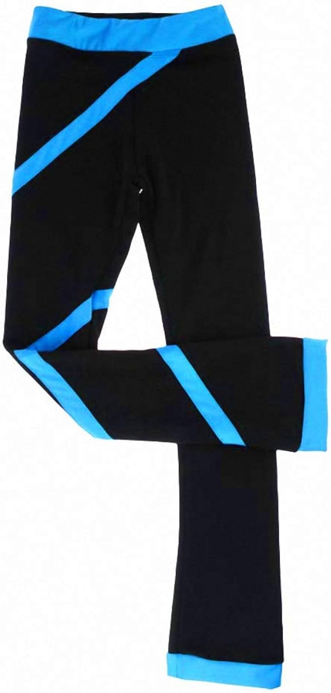 花样滑冰裤女孩女士滑冰裤花样滑冰训练套装加天鹅绒裤